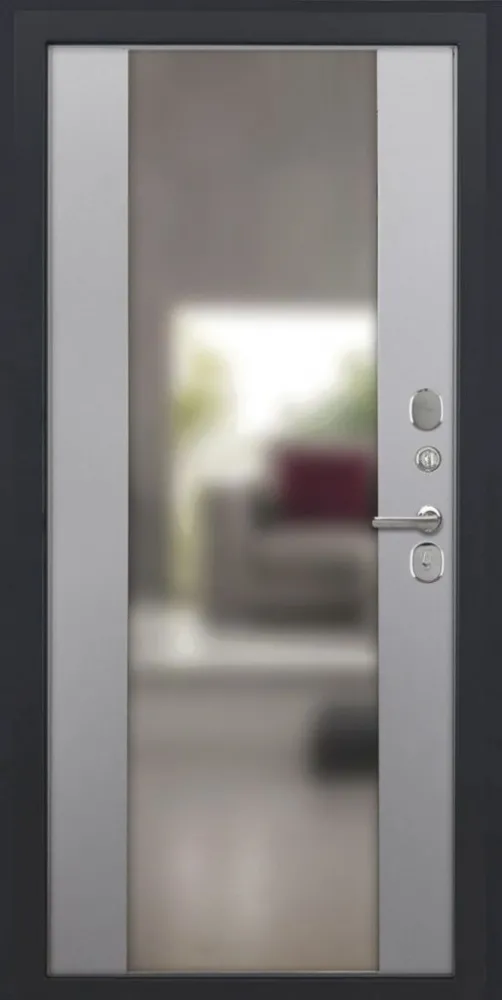 Товар Дверь ДвериПРО Л-43 Алиса (16мм, ПВХ Софт грей, зеркало) DPRO225793